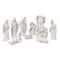 Glitzhome® 10-Piece Ivory & Gold Resin Nativity Figurine Set